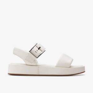 Clarks ALDA STRAP Off White Leather White | UY5417238