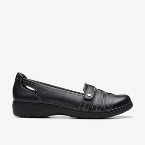 Clarks Carleigh Eliza Black Leather Black | FM5192743