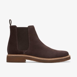 Clarks Clarkdale Easy Dark Brown Suede Dark Brown | ZH4257013