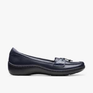 Clarks Cora Haley Navy Leather Navy | FG5923680