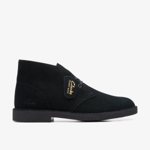 Clarks Desert Boot Evo Black Suede Black | ZI9860173