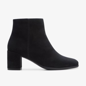 Clarks Freva 55 Zip Black Suede Black | MQ7203596