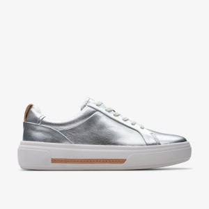 Clarks Hollyhock Walk Silver Leather Silver | GR5897104