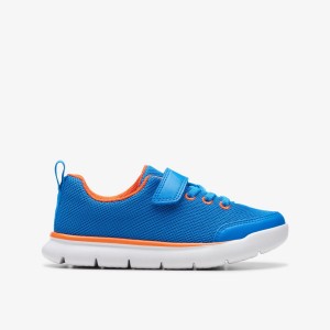 Clarks Hoop Run Kid Blue Synthetic Blue | XO9304751