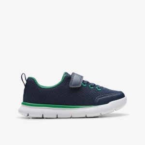 Clarks Hoop Run Kid Navy Synthetic Navy | DG8631954