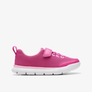 Clarks Hoop Run Kid Pink Synthetic Pink | YH8017695