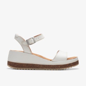 Clarks Kassanda Lily Off White Leather White | YN0149386