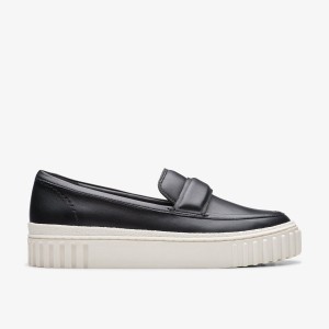 Clarks Mayhill Cove Black Leather Black | GC7512394