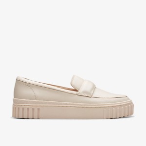 Clarks Mayhill Cove Cream Leather Cream | SH0567294