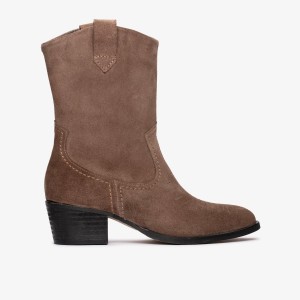 Clarks Octavia Up Taupe Suede Grey Brown | YD1469870