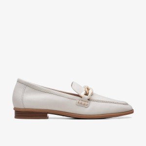 Clarks Sarafyna Iris White Leather White | HS5078614