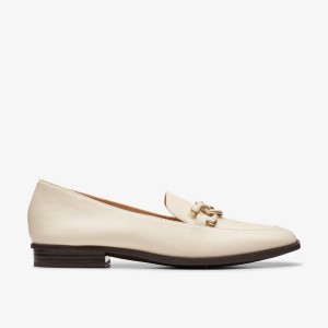 Clarks Sarafyna Rae Ivory Leather White | XC9162438