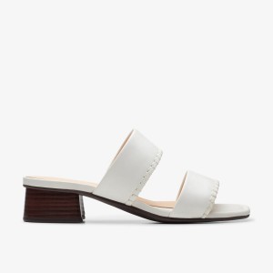 Clarks Serina 35 Mule Off White Leather White | NT8479263