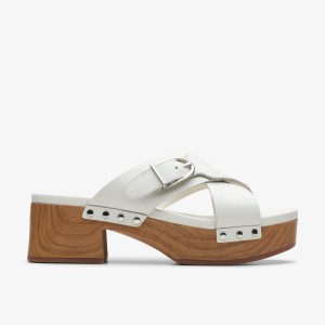 Clarks Sivanne Walk Off White Leather White | DH2751693