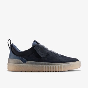 Clarks Somerset Lace Navy Suede Navy | AT0215694