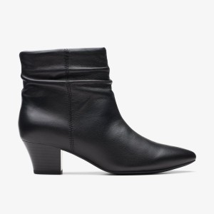 Clarks Teresa Skip Black Leather Black | FD8917640