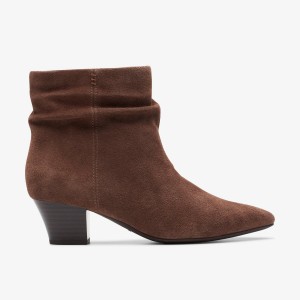 Clarks Teresa Skip Taupe Suede Grey Brown | DU9504376