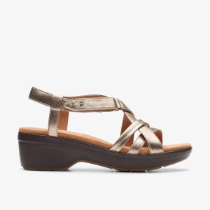 Clarks Tuleah May Metallic Leather Metal | EC4392851