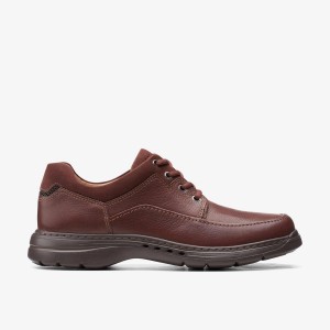 Clarks Un Brawley Lace Mahogany Leather Mahogany | ZF0749356