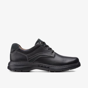 Clarks Un Brawley Pace Black Leather Black | IR1054263