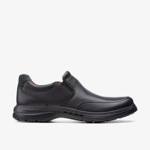 Clarks Un Brawley Step Black Leather Black | KZ8209571