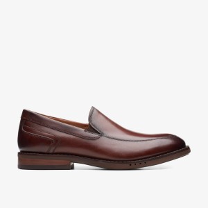 Clarks Un Hugh Step Brown Leather Brown | TB7892153