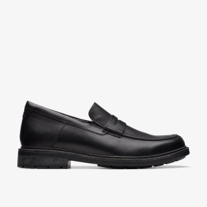 Clarks Un Shire Step Black Leather Black | FD6240197