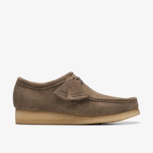 Clarks Wallabee Dark Grey Suede Dark Grey | JO6892317