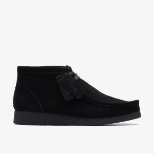 Clarks Wallabee EVO Boot Black Suede Black | VF4215397