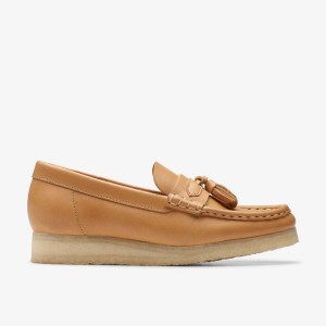 Clarks Wallabee Loafer Mid Tan Leather Brown | TI7203864