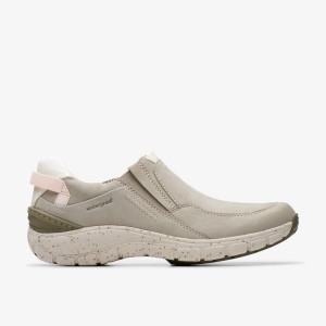 Clarks Wave Plateau Stone Nubuck Grey | YF9843167