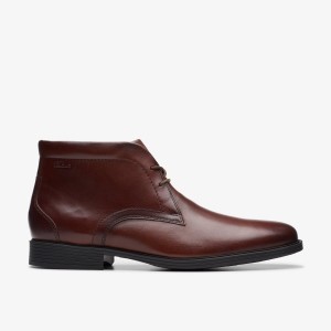 Clarks Whiddon Mid Mahogany Leather Mahogany | JE2574308