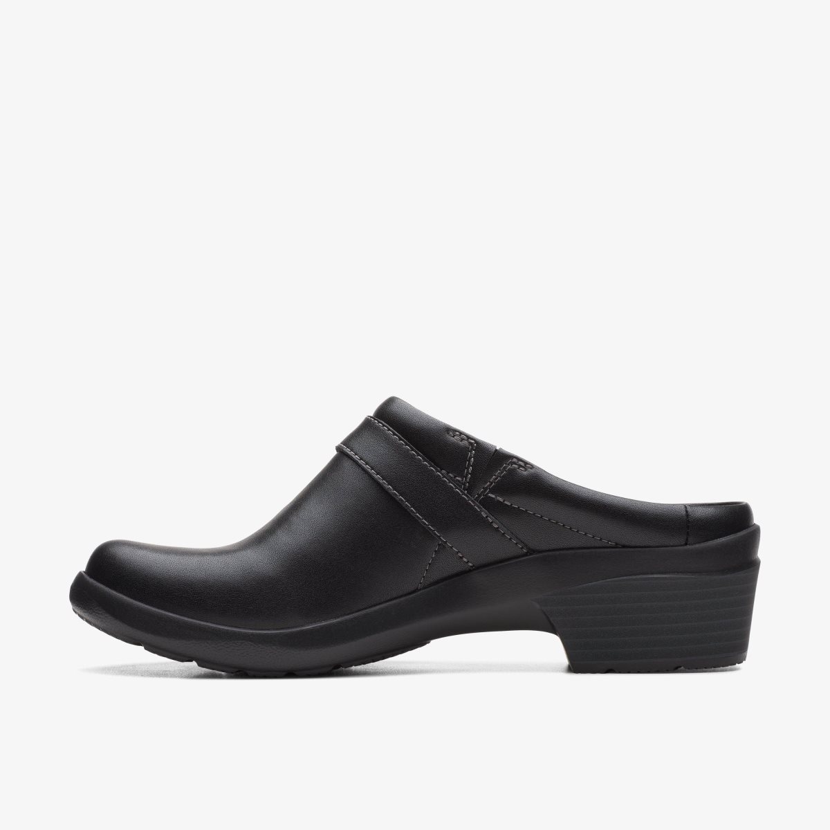 Clarks Angie Mist Black Leather Black | XO0745623