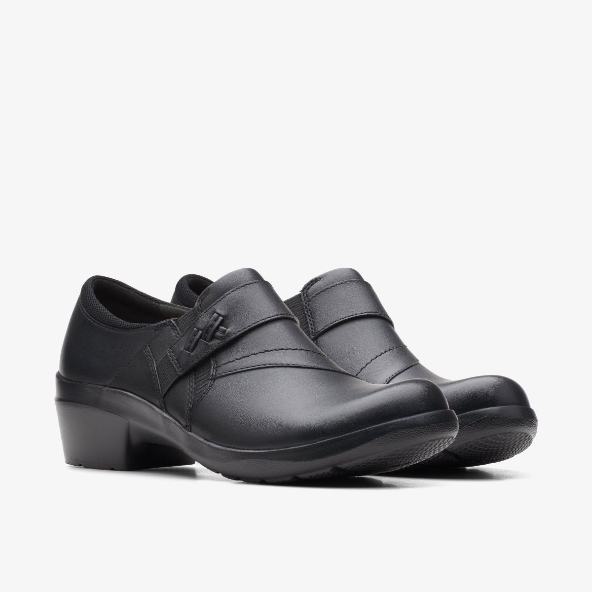 Clarks Angie Pearl Black Leather Black | TI9518327