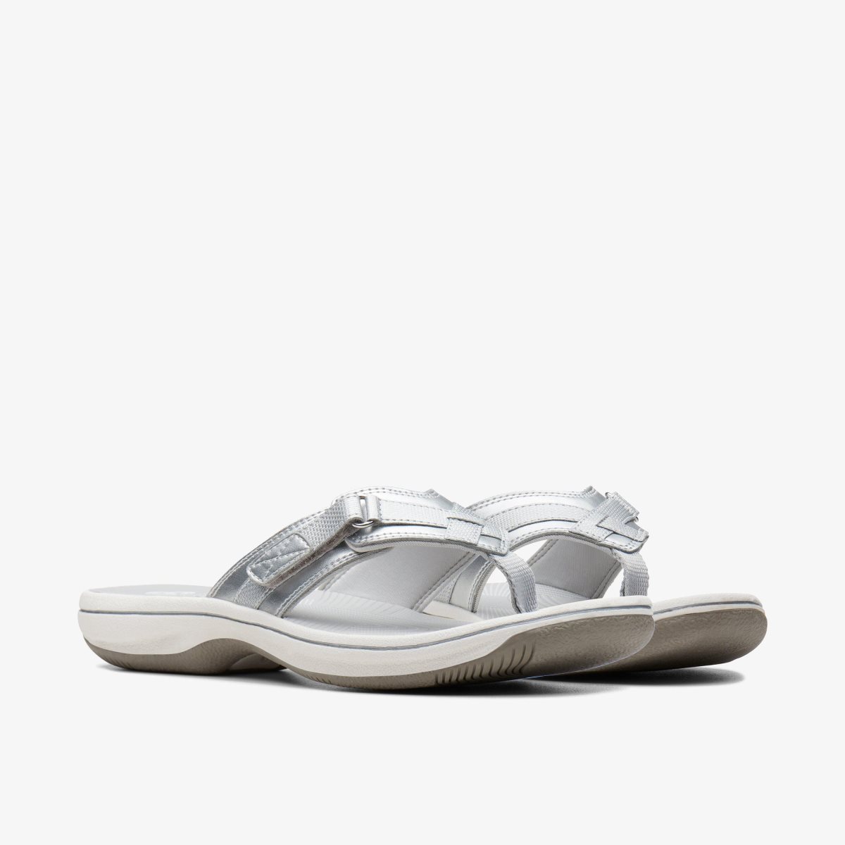 Clarks BREEZE SEA Silver Synthetic Silver | GU4893072