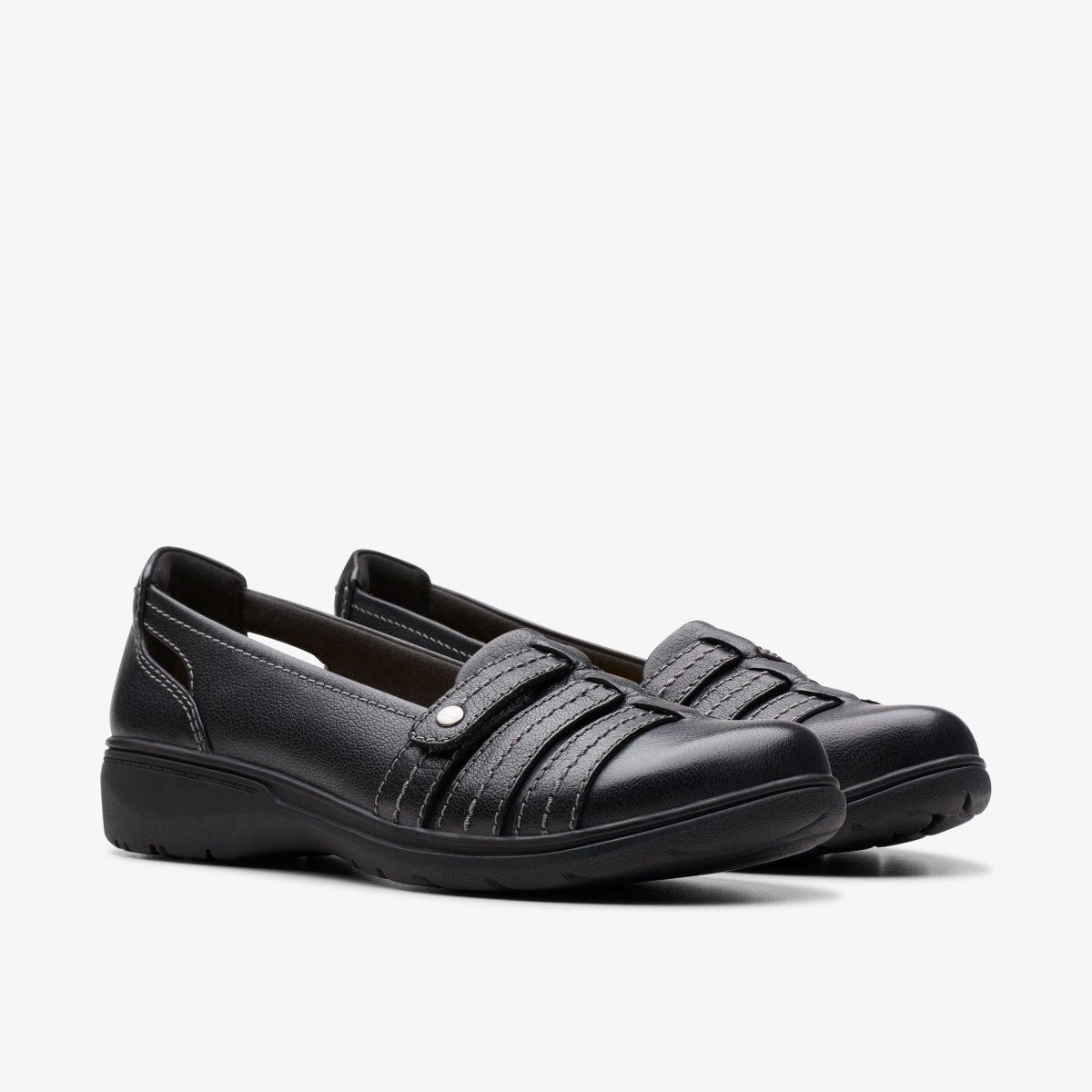 Clarks Carleigh Eliza Black Leather Black | FM5192743