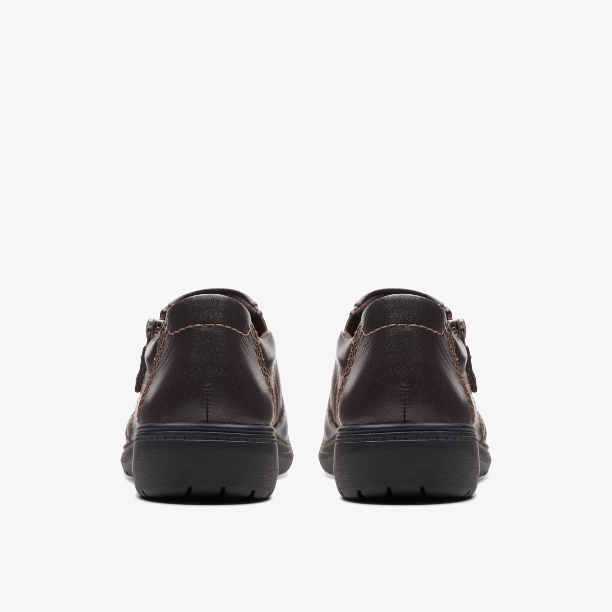 Clarks Carleigh Ray Dark Brown Leather Dark Brown | FP0418673