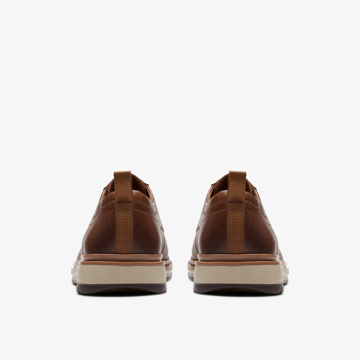 Clarks Chantry Lo Dark Tan Leather Dark Brown | VZ9387245