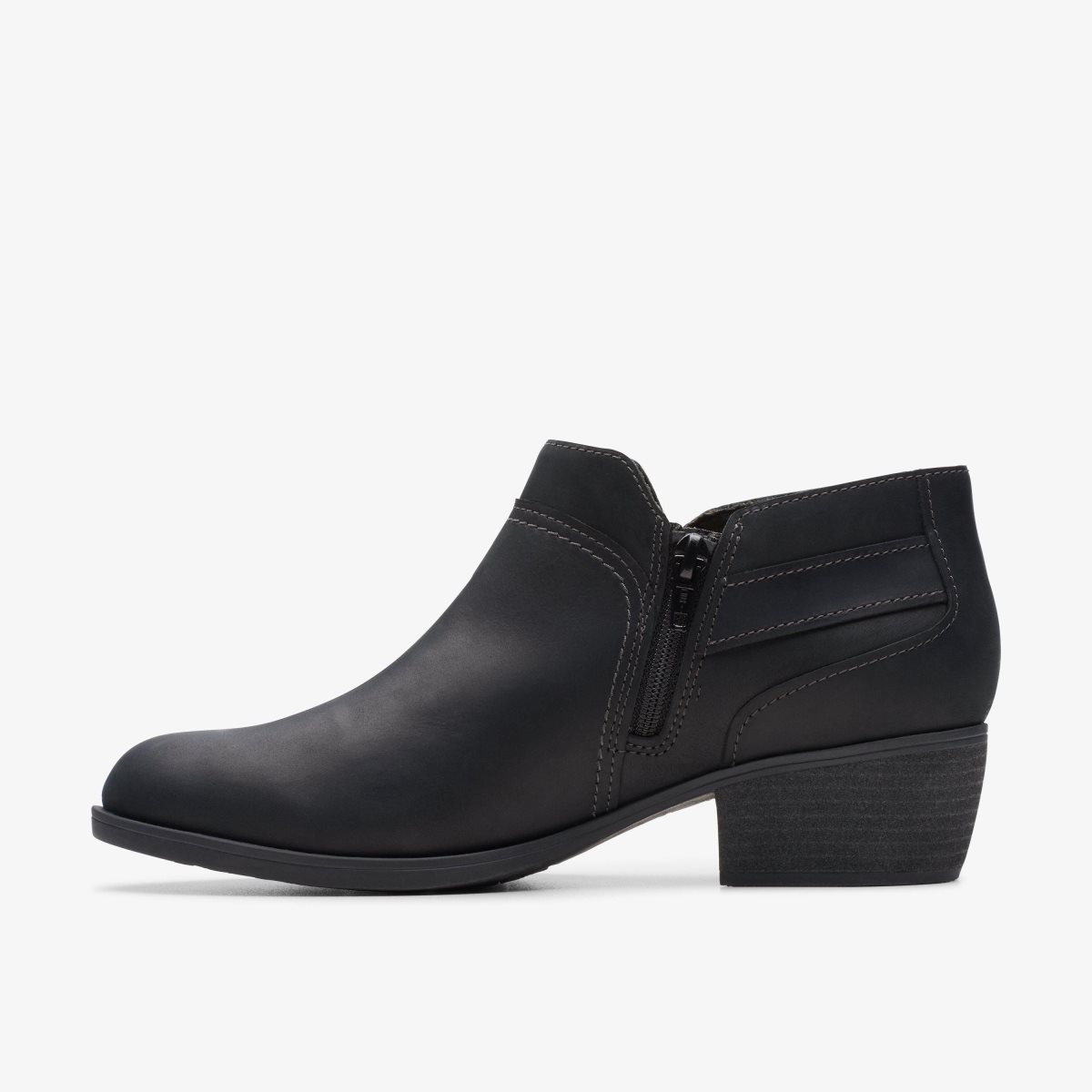 Clarks Charlten Grace Black Oily Leather Black | GY3725680