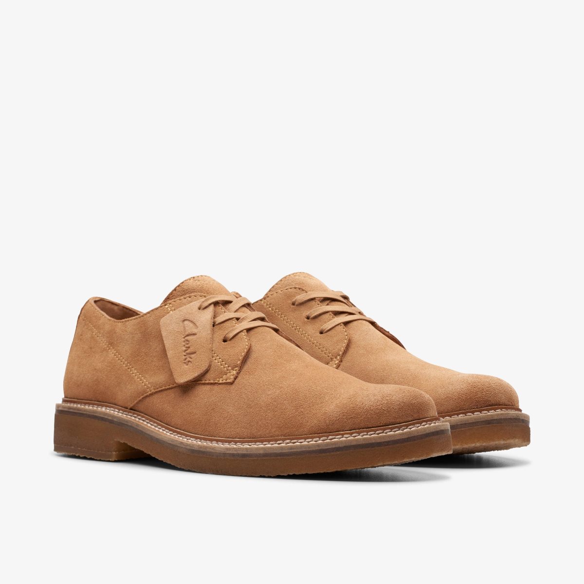 Clarks Clarkdale Derby Light Tan Suede Light Brown | VP1458372