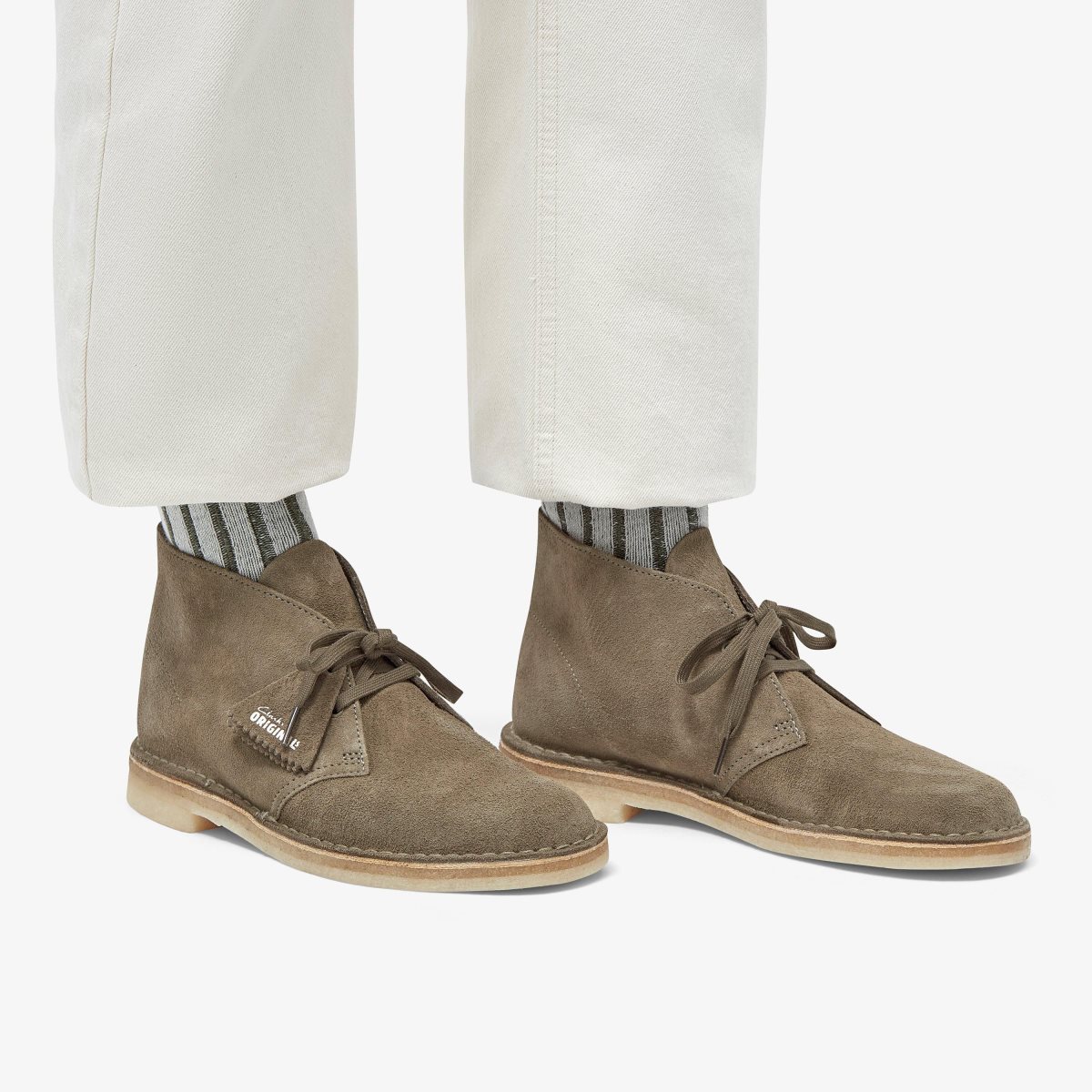 Clarks Desert Boot Pale Khaki Suede Khaki | UM8245139