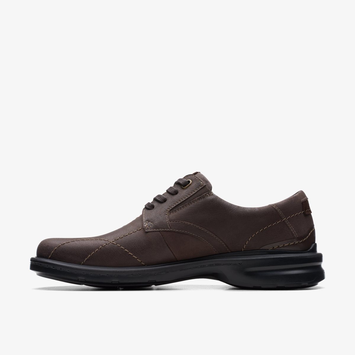 Clarks Gessler Lace Dark Brown Leather Dark Brown | HZ8547960