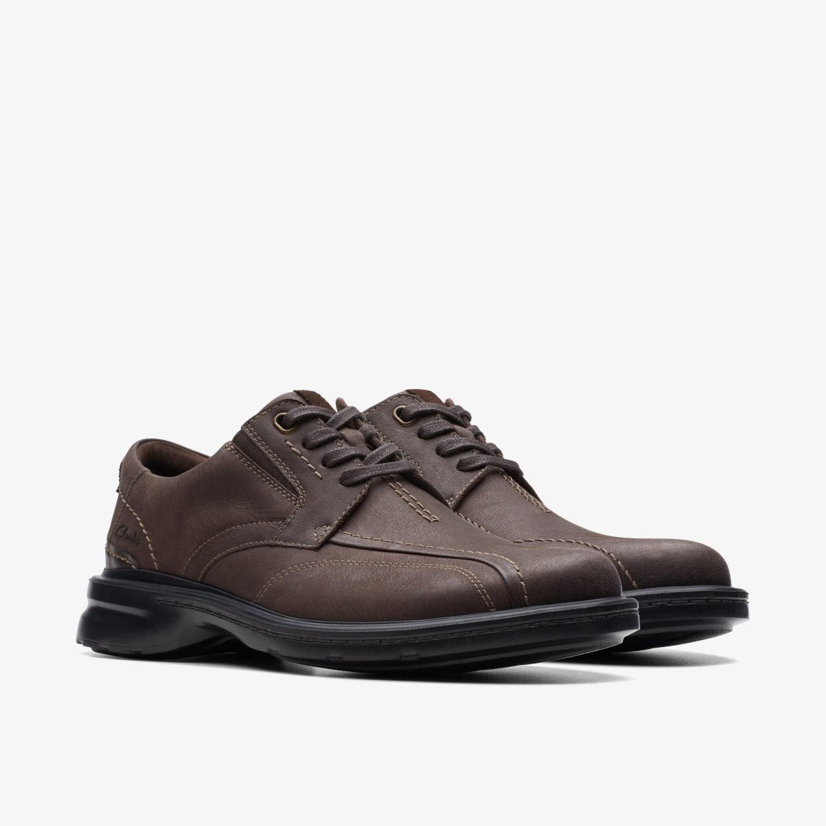 Clarks Gessler Lace Dark Brown Leather Dark Brown | HZ8547960