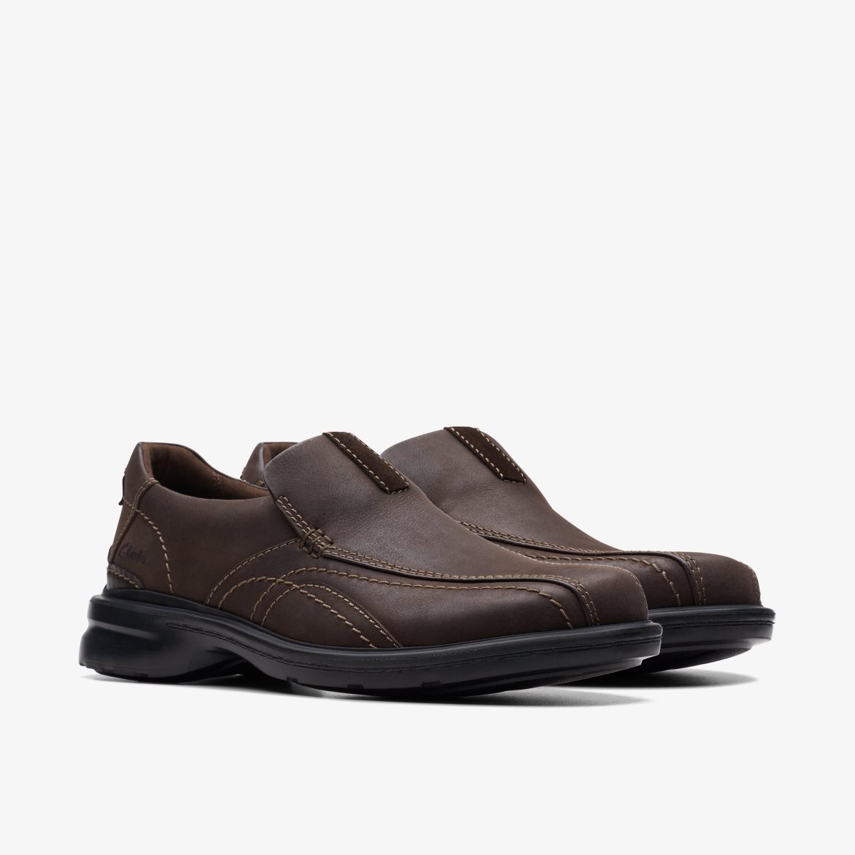 Clarks Gessler Step Dark Brown Leather Dark Brown | NF3570496