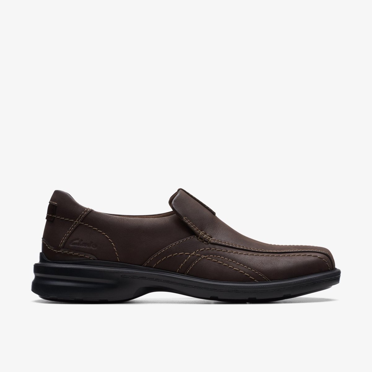 Clarks Gessler Step Dark Brown Leather Dark Brown | NF3570496