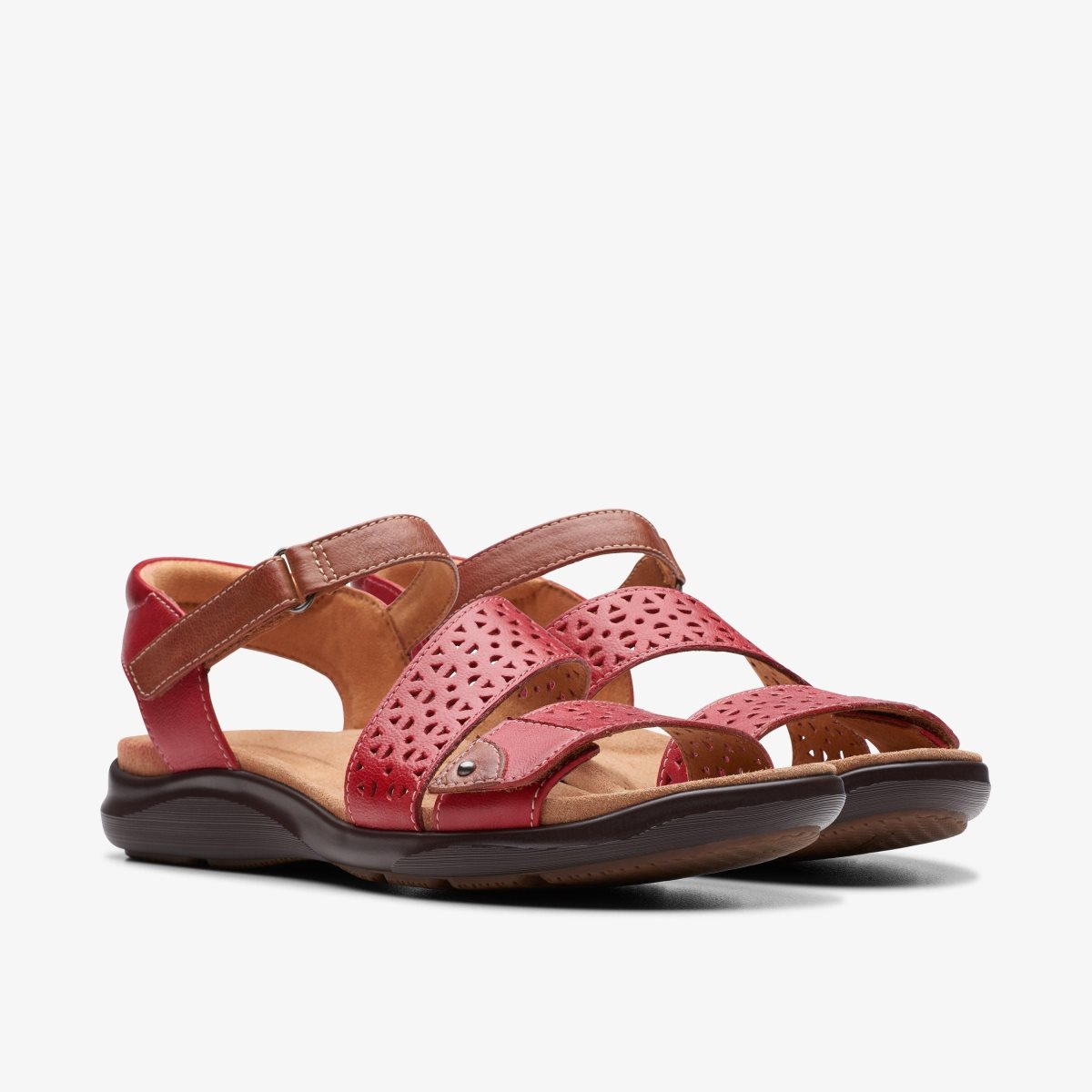 Clarks Kitly Way Cherry Leather Pink | EG4032591