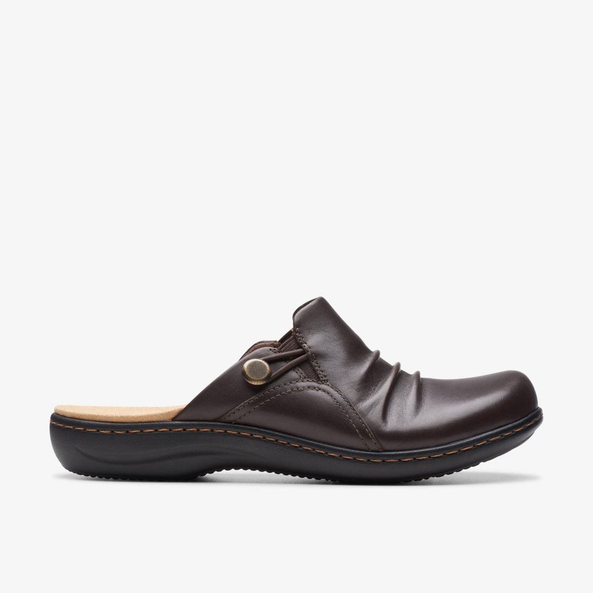 Clarks Laurieann Bay Dark Brown Leather Dark Brown | VA1947305