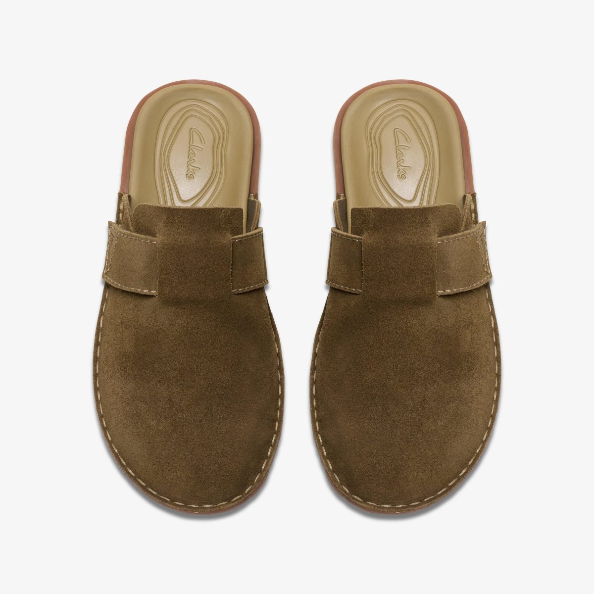 Clarks Litton Mule Oakwood Suede Oakwood | YU1953608