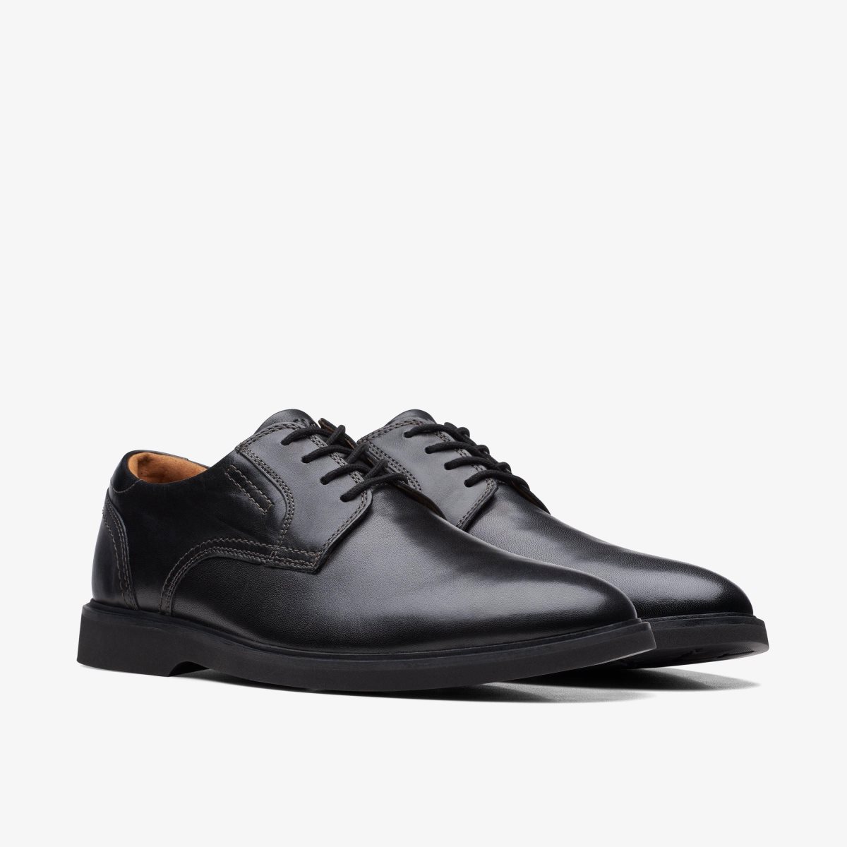 Clarks Malwood Lace Black Leather Black | WI3158492