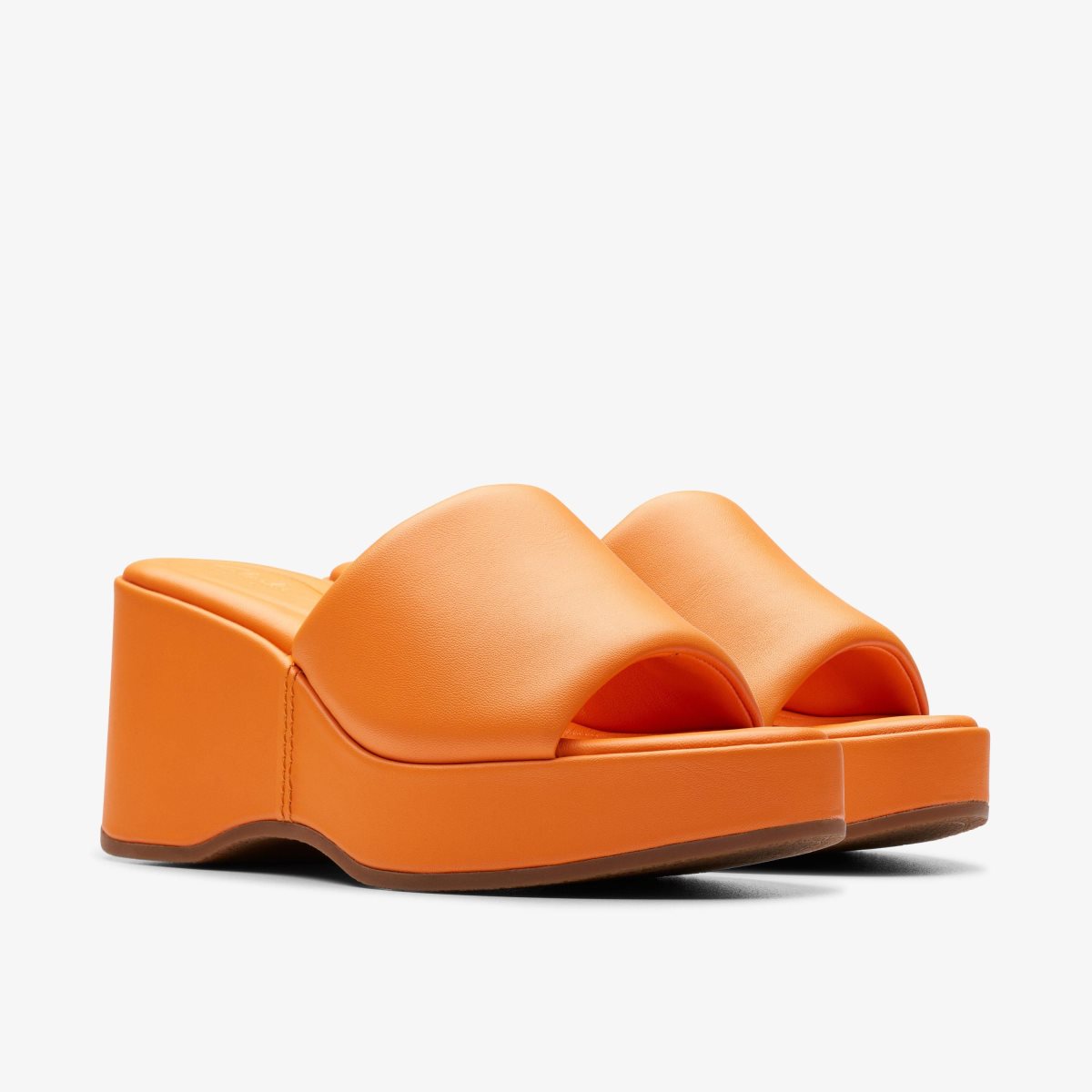 Clarks Manon Glide Orange Leather Orange | VF8302746